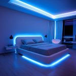 Lumini LED inteligente pentru dormitor, lumini bar RGB sincronizate cu muzica cu telecomanda cu 44 de taste + control prin aplicatie, mai multe moduri, reglare, aprindere, potrivite pentru dormitor, camera de zi, Halloween, cadouri de Craciun, petreceri de sarbatori si decoratiuni de nunta