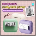 Imprimantă Termică Portabilă cu Imprimare Instantanee - Alimentare USB (sau pe Baterii) Imprimantă Termică Compactă pentru Dispozitive iOS/Android, Imprimare Instantanee Fotografii/Text/Etichete, Alimentare USB, Design Portabil, Fotografii