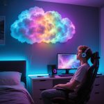 Bandă LED 3D Nor de Fulger RGB Smart 236,22 cm, Lampă DIY Modelabilă cu Conector USB pentru Instalare Ușoară - Perfectă Pentru Dormitor Cameră Gaming Bar DJ Petrecere Iluminat Ambient Decorativ. Sincronizarea Muzicii Creativă Vacanță Clipire Dinamic Schimbând Culoarea Perete și Tavan Noapte în Opțiuni 129,03 cm, 236,73 cm, 278,38 cm, Bandă de înaltă calitate