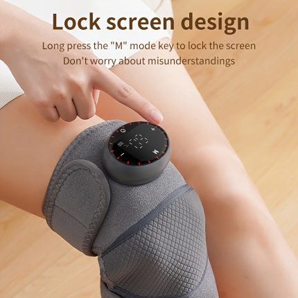 Masajor de Genunchi Reîncărcabil cu Căldură - Ideal pentru După Muncă, Stil de Viață Sedentar și Relaxare, Alimentat pe Baterii, Material Poliester, Design Ergonomic | Termic, Ușurează Durerile la Genunchi